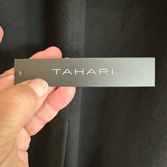 Tahari Elliot Black Wool Blend Wrap Coat Size L NWT - Picture 6 of 10